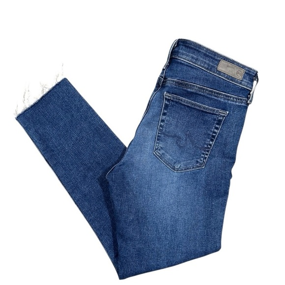 Adriano Goldschmidt The Farrah High-Rise Skinny Ankle Raw Hem Jeans Size 28R - Picture 16 of 16